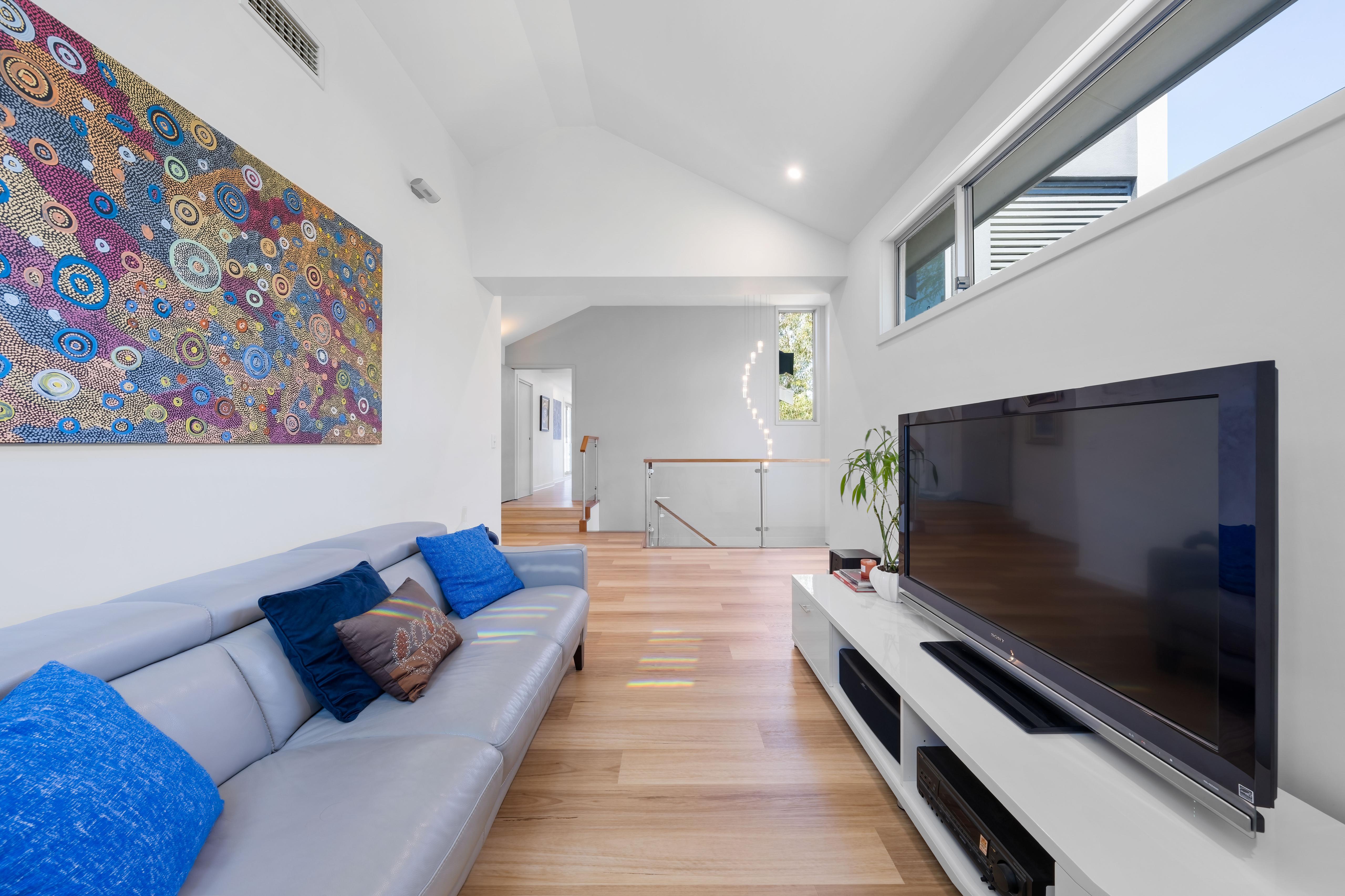 Master bedroom interior painting with balcony — North Shore Painting