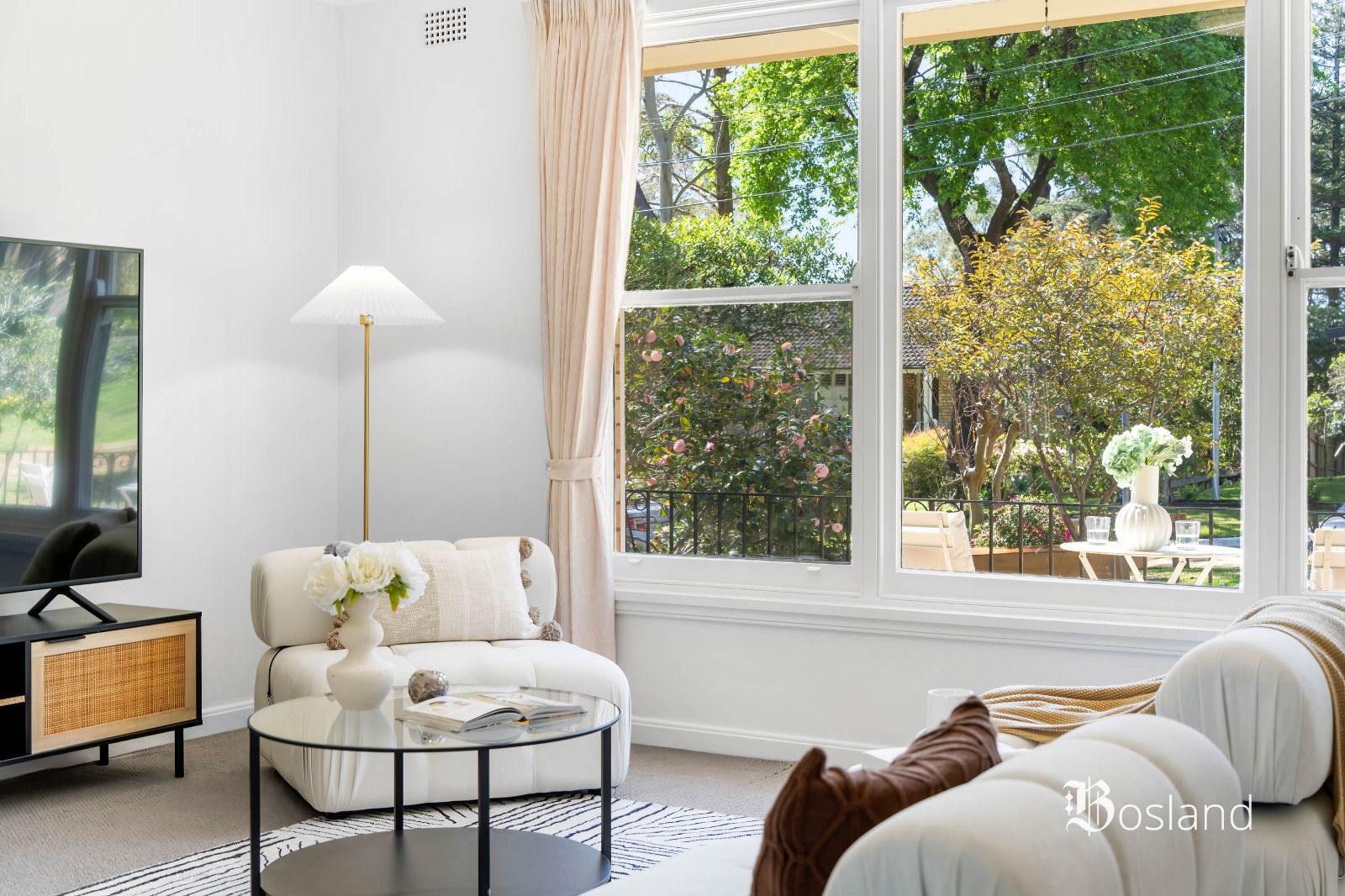 Staged living room interior painting — North Shore Painting